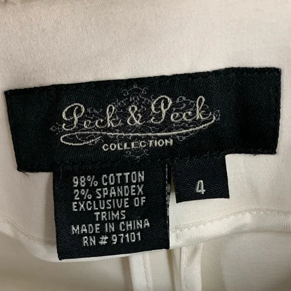 NWT Peck & Peck Chanel Jacket Ivory Beaded Trim Ladies Sz 4 Ivory Evening Jacket